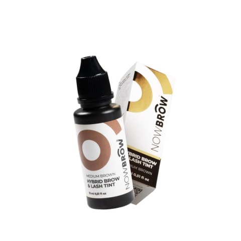 NOWBROW Hybrydowa Farbka do brwi i rzęs Medium Brown